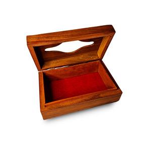 Boîte de rangement pour mouchoirs en bois faite à la main, style vintage, avec des sculptures complexes, écologique, durable, décoration pour le salon - Product Image 6