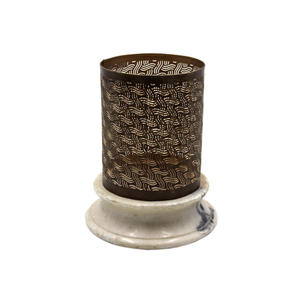 Fantaisie Décoratif En Aluminium Bougie Pilier Titulaire Cuivre Couleur Pour La Maison De Mariage De Noël Éclairage De Table Décor À La Main - Product Image 5