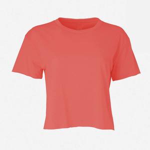 Crop top idéal pour femmes de Next Level, vente en gros de crop top pour femmes, compression athlétique, manches courtes, blanc, marque privée, crop top pour femmes - Product Image 6