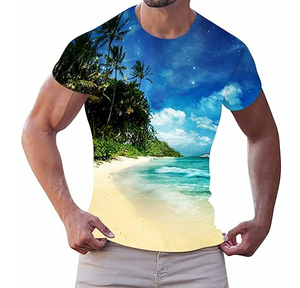 T-shirts décontractés pour hommes de haute qualité fabrication professionnelle nouveau style respirant Sublimation méthode d'impression numérique imprimée personnalisée - Product Image 3