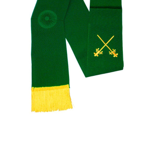 High Quality <b>Green</b> Council of Knights Masons Sash Customizable Masonic Regalia Sashes for Sale - Product Image 6