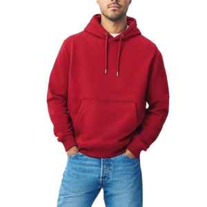 Pull à capuche unisexe en molleton 100% coton écologique, uni, vierge, 400 grammes, surdimensionné, pour l'automne et l'hiver, vente en gros - Product Image 6