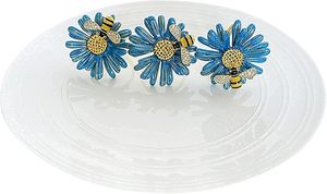 Anneaux de serviette en métal fleur de marguerite avec décoration de table au design exclusif pour mariages et fêtes - Product Image 4