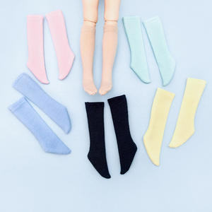 Nouveauté : Chaussettes longues en coton de couleur unie pour poupée de 30 cm, 15 couleurs, échelle 1/6, pour habillage de poupée miniature, jouet DIY, excellente fabrication artisanale - Product Image 2