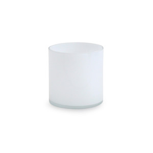 VCY0606WT - Vase cylindrique en verre blanc - 6 x 6 - Product Image 1