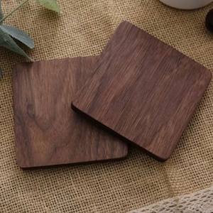 Sous-verres carrés en acacia et en MDF Plateau en acacia Ensemble de sous-verres carrés en bois d'acacia et MDF fabriqués à la main pour la décoration de la maison et du bureau - Product Image 4