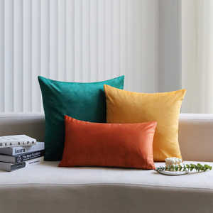 Juego de 3 Fundas de Almohada de Terciopelo Coordinadas con Insertos, 3 Tamaños y Colores Surtidos, Fundas Decorativas para Almohadas con Insertos - Product Image 1