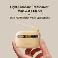 Organisateur de pilules compact personnalisable en gros avec compartiments, étui à médicaments portable à fermeture sécurisée pour la maison, les voyages et l'usage quotidien