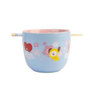 ชุดชามราเมนเซรามิกเคลือบลายการ์ตูน BT21 พร้อมตะเกียบ ชามซุปคุณภาพสูง พร้อมโลโก้สั่งทำสำหรับเทศกาลต่างๆ - Product Image 1