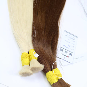 Top Trending Extensiones de cabello a granel Cabello vietnamita Double Drown 100 gramos Colores claros 20 pulgadas - Product Image 1