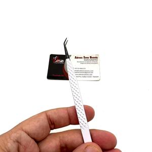 แหนบแยกยาว45องศาสีขาวพร้อมปลายสแตนเลสสีดำปลายบางการพิมพ์โลโก้ตามสั่ง - Product Image 5