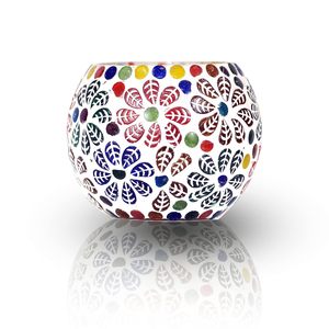 Vente en gros de bougies chauffe-plat en verre mosaïque pour la maison, le salon, les bougies chauffe-plat de mariage, cadeaux de retour festif - Product Image 4