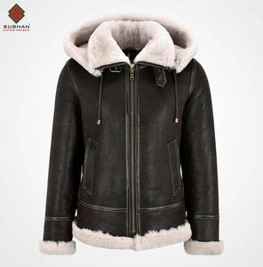 Chaqueta de piel de oveja con capucha para mujer, chaqueta de piel de oveja estilo piloto B2 para mujer, abrigo bomber hecho a mano, chaqueta de invierno de piel de oveja, regalo para ella - Product Image 1