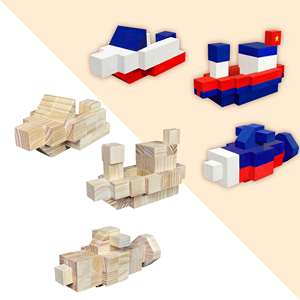 Vietnam Company's Eco-Friendly Handwoven Rattan Storage Baskets Space Exploration & <b>Animal</b> Theme Organizer Toy Figure Statues - Product Image 3