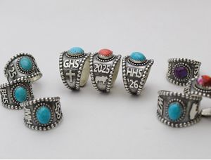 Anillo de plata de ley hecho a mano con opciones personalizadas, joyería de graduación personalizada, elegante regalo único para estudiantes - Product Image 4