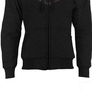 Sweat-shirts à capuche pour hommes en coton molletonné noir avec fermeture éclair, logo brodé personnalisé, service OEM, fabricant Artswear - Product Image 4