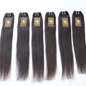 Extensión de cabello humano indio sin procesar, extensión de cabello humano virgen de 32 pulgadas, 10-32 pulgadas, cutícula recta y larga, línea de cabello Natural sin procesar - Product Image 1