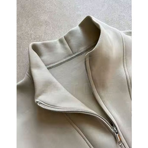 เสื้อกันหนาวมีซิปแขนยาวสำหรับผู้หญิง, เสื้อกีฬาแบบสวมหัวแขนยาวน้ำหนักเบาระบายอากาศได้ดี - Product Image 4