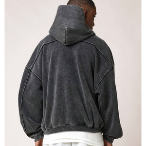 Sweat-shirt à capuche pour homme en gros avec logo personnalisé - Coton de haute qualité, écologique - Product Image 6