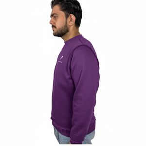 เสื้อสเวตเชิ้ตผู้ชายสำหรับฤดูหนาว ทรงปกติ คอกลม ผ้าฝ้ายฟลีซ 100% แบบเรียบ ย้อมสีพื้น มีซับใน - Product Image 2