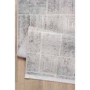 Alfombra de Área Netline Home Depot KD005, Diseño Moderno de Terciopelo, Gris, 100% Micro Poliéster, No Desprende Pelusa, Fácil de Limpiar, Duradera, para Dormitorio, 80x150cm - Product Image 2