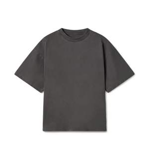 T-shirt Boxy surdimensionné de haute qualité OEM-Coton épais, noir/blanc, T-shirt vierge pour hommes - Product Image 1