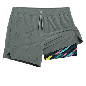 Shorts de fitness légers pour hommes pour Shorts de course de gymnastique Shorts de gymnastique d'entraînement à séchage rapide avec poches Short athlétique d'entraînement - Product Image 1