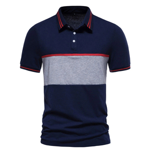 Nuevo diseño de moda Casual de verano para hombre Polo de manga corta Camiseta de cuello alto para hombre 100 por ciento de algodón previene las arrugas - Product Image 3