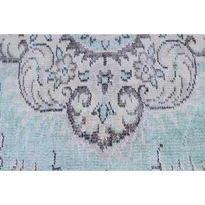 Alfombra Vintage de 5.9x9.8 pies, Alfombra Turca Grande, Alfombra Marroquí Azul Grisácea - Product Image 5