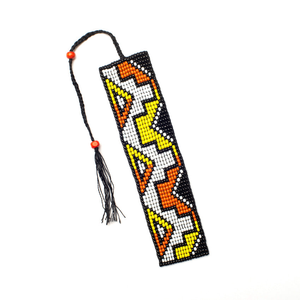 Marcapáginas de cuentas de semillas con patrones de bordado personalizados Marcapáginas bordados de cuentas de semillas hechos a mano para regalos Marcapáginas de cuentas - Product Image 4