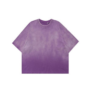 Camisetas lavadas para hombre hechas a medida de alta calidad, camiseta de gran tamaño lavada de algodón, camiseta de lavado ácido recortada de peso pesado - Product Image 5