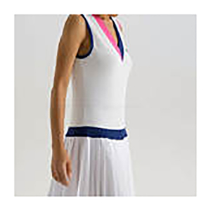 Vestido ATLÉTICO DE TENIS personalizado para mujer, ropa ajustada para correr, conjuntos de entrenamiento de dos piezas, falda de tenis de manga corta, logotipo frontal - Product Image 4