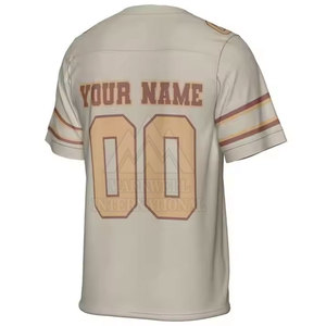 Nouveauté, maillot de football américain respirant de haute qualité à manches courtes, 100% polyester, vente en gros - Product Image 2