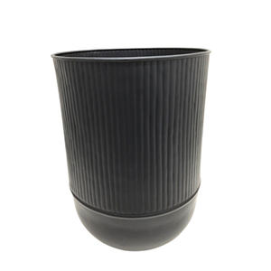 Estos juegos de 2 macetas redondas de Metal de tamaño pequeño USO DE Color negro para macetas de suelo decoraciones de jardín y hogar personalizadas a granel - Product Image 4