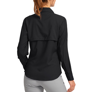 Camisa de pesca de manga larga suave de alta calidad OEM/ODM para mujer, tela absorbente, protección solar, camisas informales con botones - Product Image 2