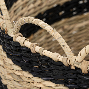 Factory Direct Selling Set of 2 Round Seagrass Storage <b>Basket</b> Multifunctional Organizing Houseware <b>Laundry</b> <b>Basket</b> for Home - Product Image 4