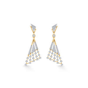 Pendientes colgantes Essence Gold & Diamond Drop para mujer - Product Image 2