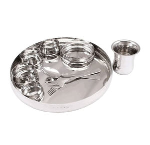 Plateau de nourriture Thali en acier inoxydable jetable de haute qualité meilleur ensemble de dîner de vente pour la maison hôtel mariage utilisation - Product Image 6