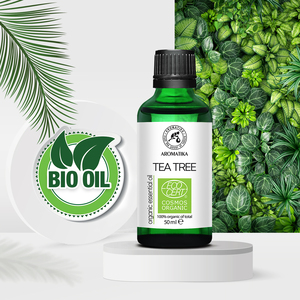 Huile Essentielle d'Arbre à Thé Bio Aromatika 50ml Certifiée ECOCERT COSMOS Melaleuca Alternifolia 100% Pure Distillée à la Vapeur Huile pour la Peau - Product Image 2
