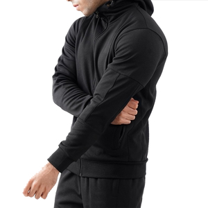 Sweat-shirt de sport professionnel deux pièces à capuche avec logo personnalisé pour hommes de qualité supérieure pantalon de survêtement ensemble hiver motif solide 100% - Product Image 4