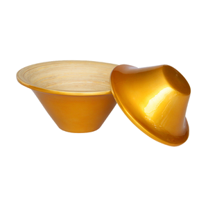 Supplier in Vietnam Natural Bamboo Bowl Handmade wooden bamboo <b>fruit</b> bowl for home decor Handmade <b>Rolled</b> Bamboo - Product Image 4