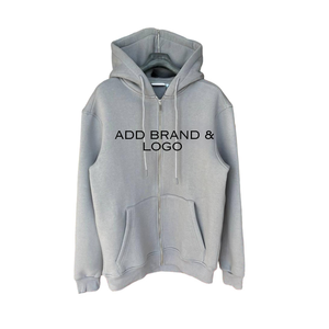 Sudadera con Capucha Azul con Cierre, Bolsillo Tipo Canguro, Puños Acanalados, Estilo Manta, para Hombre, Fabricantes de Ropa de Bangladesh - Product Image 4