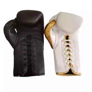 GAF Best-seller Gants de boxe à lacets de bonne qualité Logo personnalisé Gants de boxe de compétition en cuir de vachette pour adultes - Product Image 2