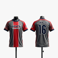 Maillots de sport courts personnalisés sublimés pour hommes adultes, respirants, à séchage rapide, col rond, pour football, basketball, pêche
