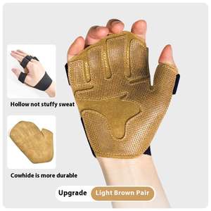 Top vendeur gants de Fitness antidérapants en cuir de vachette pour femmes pour équipement pull-up barre horizontale formation prix usine gants de levage - Product Image 6