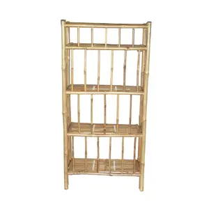 Shoe Racks For Store Display Customize Design Logo Support Package Standard Export 5-Tier Bamboo Shoe Rack Made in Vietnam