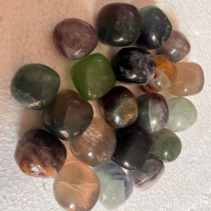 Pierres roulées en agate naturelle |   Cristaux de guérison écologiques polis |   Pierres de paume en agate arc-en-ciel 20-25 mm Équilibre énergétique - Product Image 1