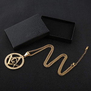 Collier Bijou Superbe Haute Qualité Conception Maçonnique Collier Personnalisé Bijou Maçonnique Francs-Maçons Bijoux - Product Image 4