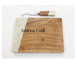 Precio de fábrica Tablas de cortar de resina de madera Logotipo personalizado Tablas de cortar de queso Herramientas de cocina Mejor precio Cuchillo de queso de acero inoxidable - Product Image 3