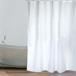 PEVA SHOWER <b>CURTAIN</b> 140X180CM WHITE WITHOUT RING - Product Image 2
